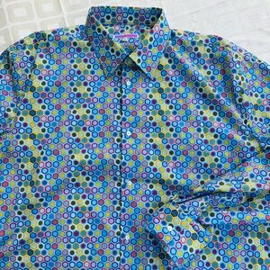 Paris Shirt NWOT Gorgeous Geometric Pattern